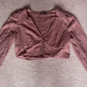 SHEIN Curve 1 XL Embroidered Floral Top